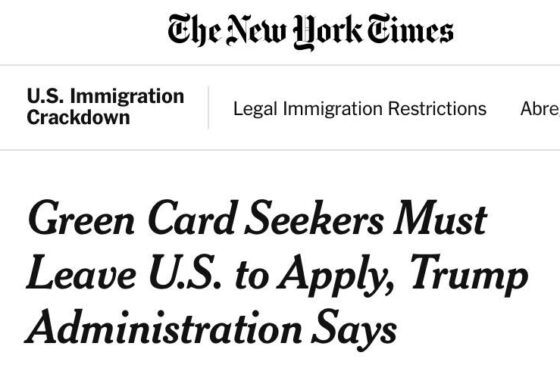 ESTADOS UNIDOS PASSAM A EXIGIR RETORNO AO PAÍS DE ORIGEM PARA SOLICITAÇÃO DE GREEN CARD 2 O tema ganhou destaque nas principais manchetes da imprensa americana