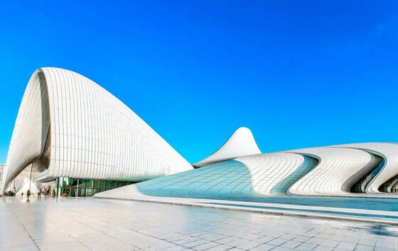 Heydar Aliyev Center captivates visitors with futuristic curves that make the building appear to flow.