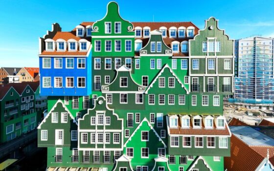 Inntel Hotels Zaandam transforms classic Dutch houses into one of Europe's most eye-catching hotels.