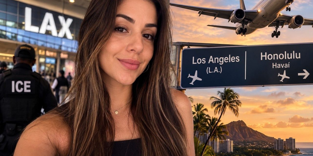 BRASILEIRA DE 26 ANOS É PRESA PELO ICE ANTES DE VOAR DE L.A. PARA O HAVAÍ: ALERTA PARA IMIGRANTES NOS EUA