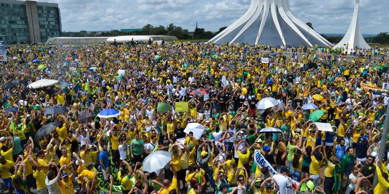 THOUSANDS OF BRAZILIANS PROTEST AGAINST CORRUPTION THE IMPEACHMENT OF DILMA ROUSSEFF