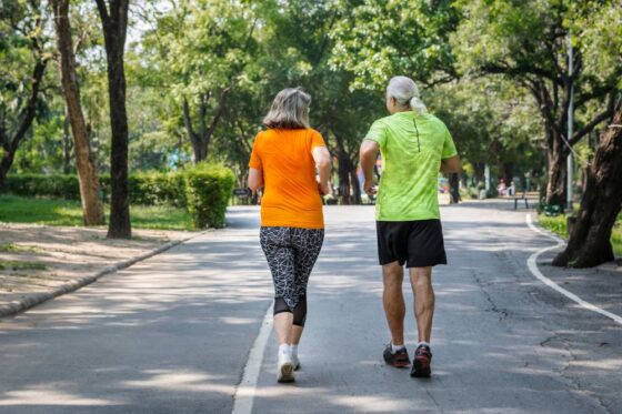 old people run park health life