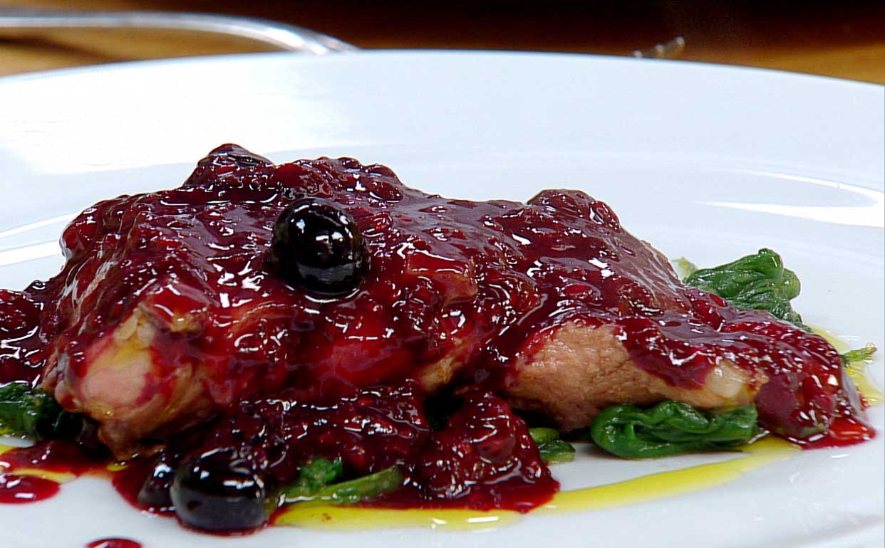 Magret of Duck with Acai Sauce