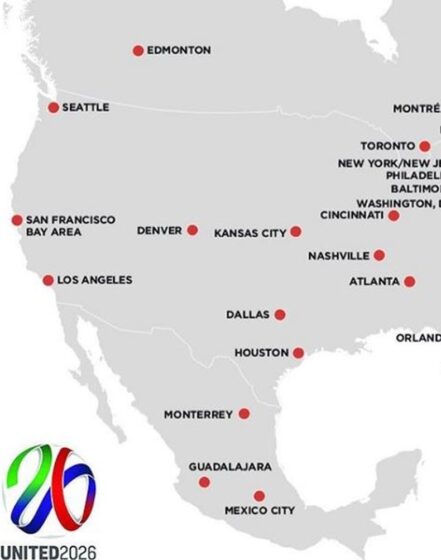 Image Copa 2026 nos EUA B Mapa de Cidades Sedes e1751680833523