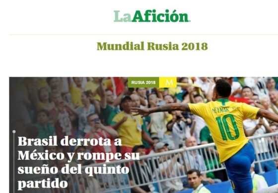 Image Copa 2018 Sonho Mexicano Interrompido Jornal LA AFICION e1751679636738