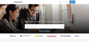 Coursera homepage