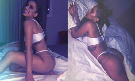 Em Los Angeles, Anitta Posa Sensual Apenas de Lingerie Branca