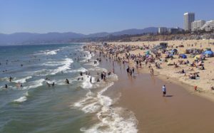 Image Praias Lotadas Santa Monica