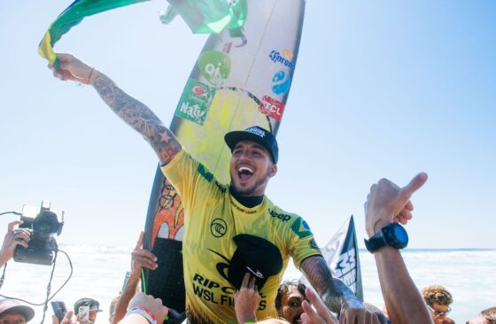 Gabriel Medina se torna tricampeão mundial. Foto: Pat Nolan/World Surf League.