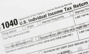 Image Income Taxes 1040 US Tax Return Form