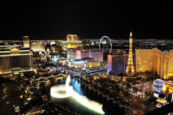 Image Las Vegas Vista Aerea Noturna da Strip E 1