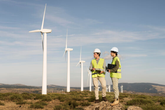 EUA precisam de profissionais que trabalhem em parques de energia renovável, garantindo o funcionamento de turbinas eólicas