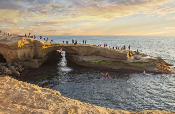 Sunset Cliffs. The fiery Pacific sunset paints the perfect scene for a magical moment together