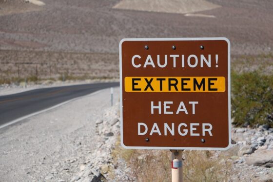 Heat danger sign