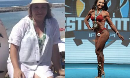 MULHER DE 52 ANOS SAI DA OBESIDADE PARA SE TORNAR ATLETA DE FISICULTURISMO