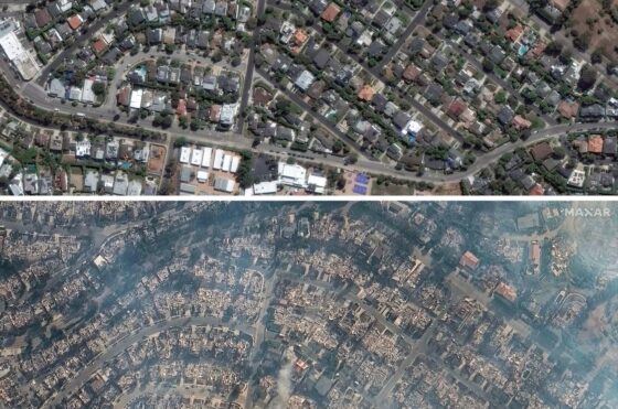 Image Incendios em LA Imagens de Satelite de Antes e Depois de Parte de Pacific Palisades e1736553084165