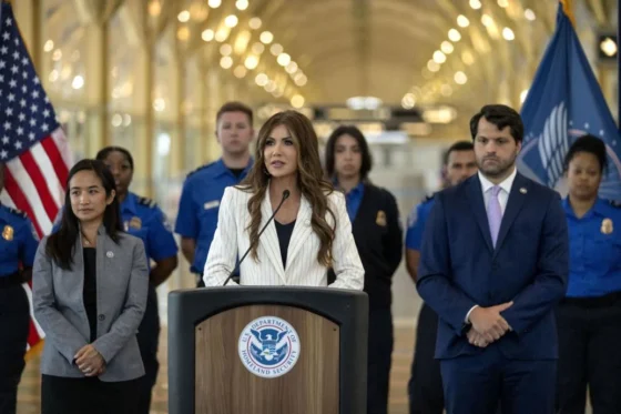 PASSAGEIROS NÃO PRECISAM MAIS REMOVER OS SAPATOS ANTES DE VÔOS NOS ESTADOS UNIDOS 1 Image Vida nos EUA A Secretaria do Homeland Security Kristi Noem Fez o Anunciamento na Terca Feira Dia 8 de Julho