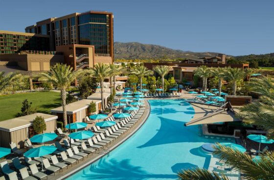 Pechanga Casino Resort - Vista Externa Mostrando Seu Parque Aquático na Cidade de Temecula.