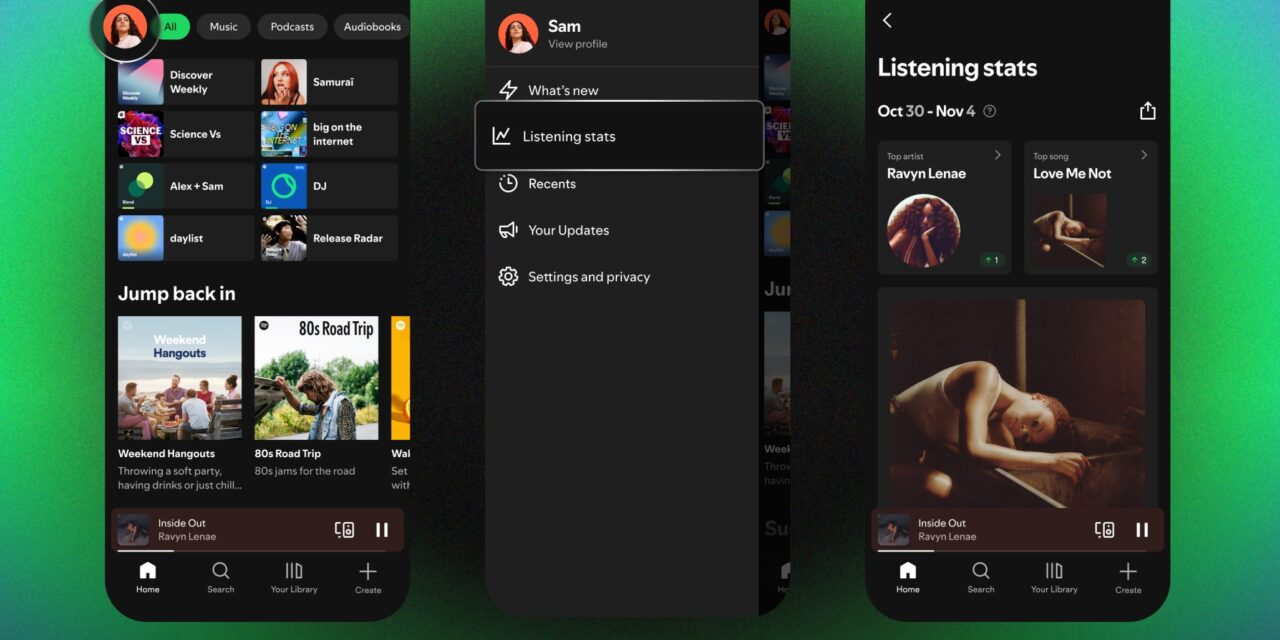 Spotify lança ferramenta “Listening Stats” que permite acompanhar estatísticas semanais de audição