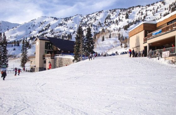 A estação de esqui Albion Basin, perto de Salt Lake City, atrai muitos amantes do esqui durante os invernos
